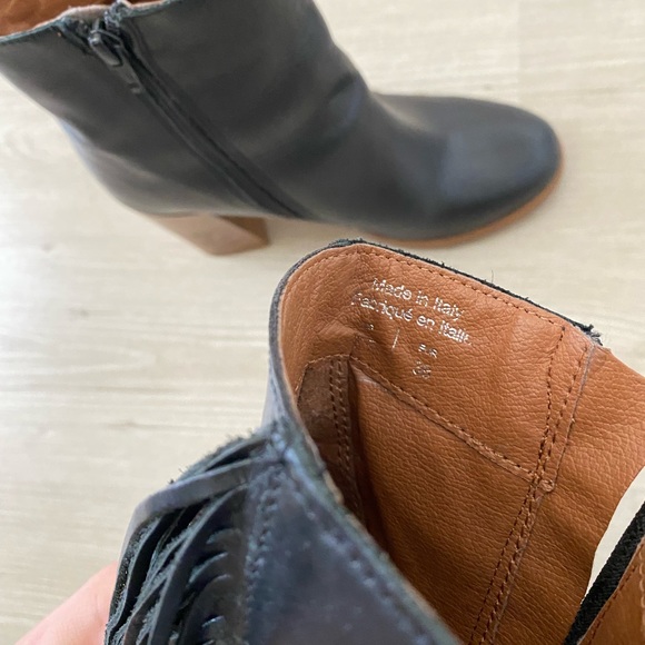 HIBOU | Little burgundy leather tassel ankle boots - Picture 5 of 6